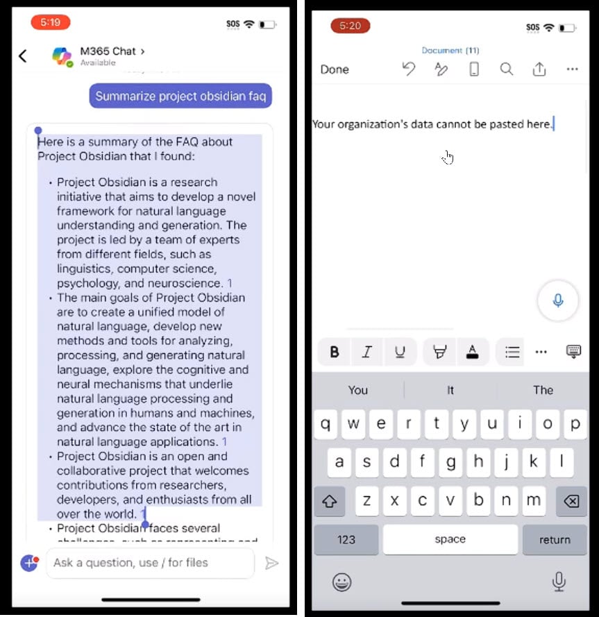 Example on Mobile