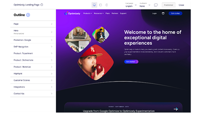 Skärmdump av Visual Builder